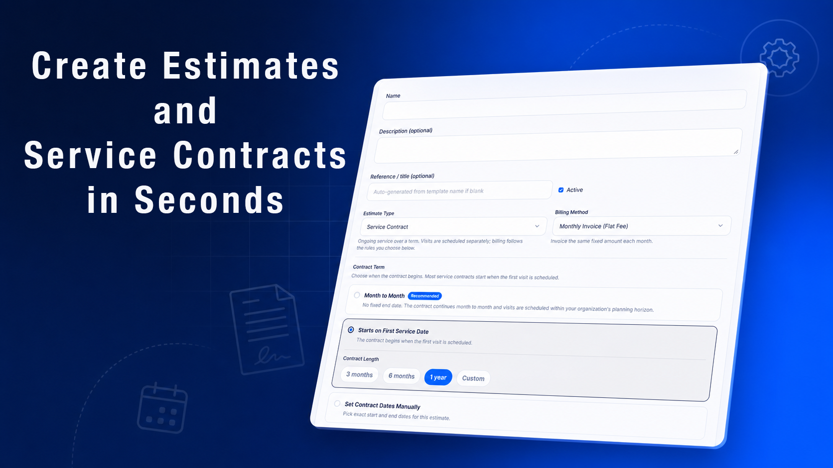 Create Service Contracts in Seconds with Quick Actions